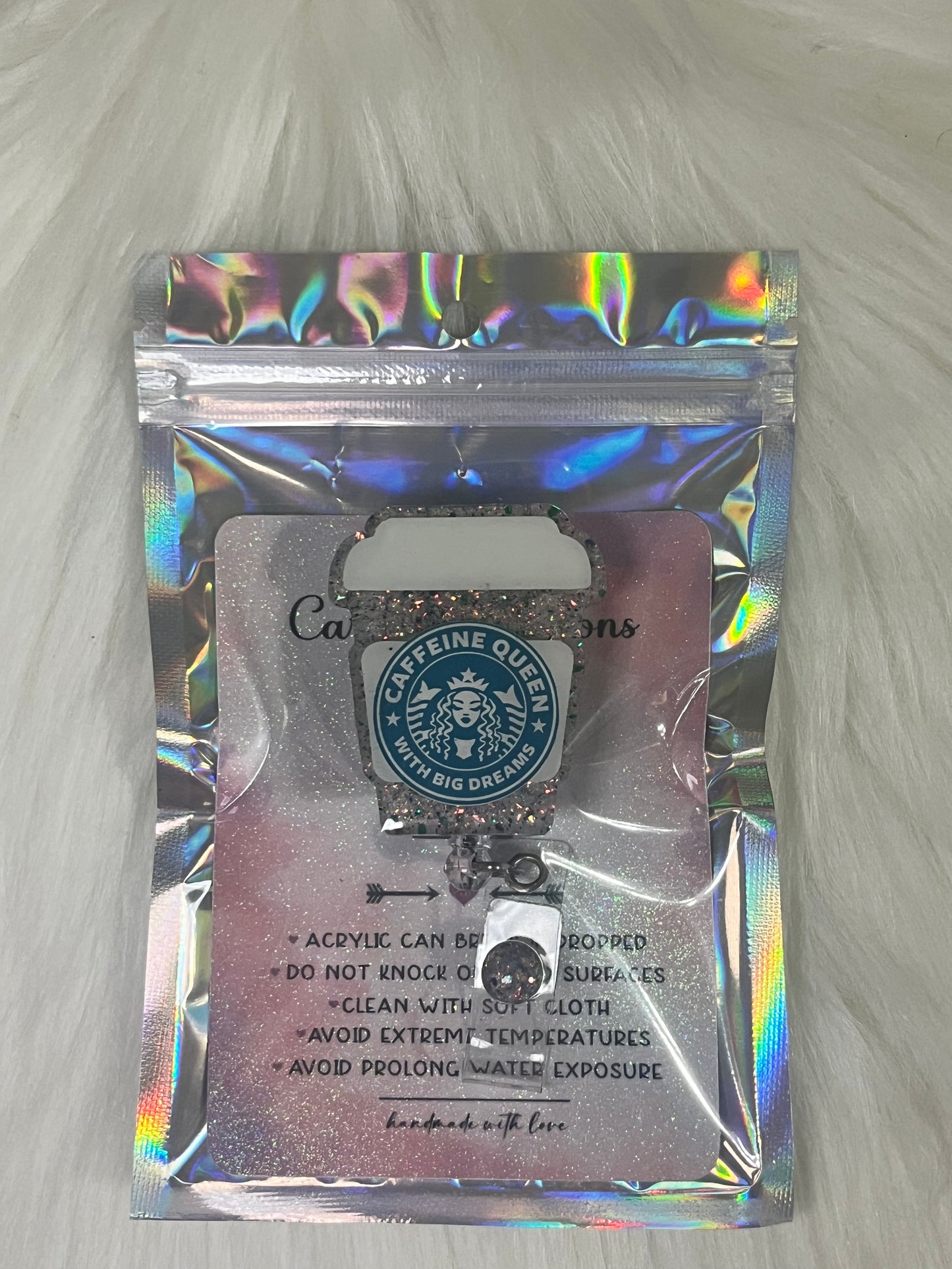 Coffee Caffeine Queen Badge Reel