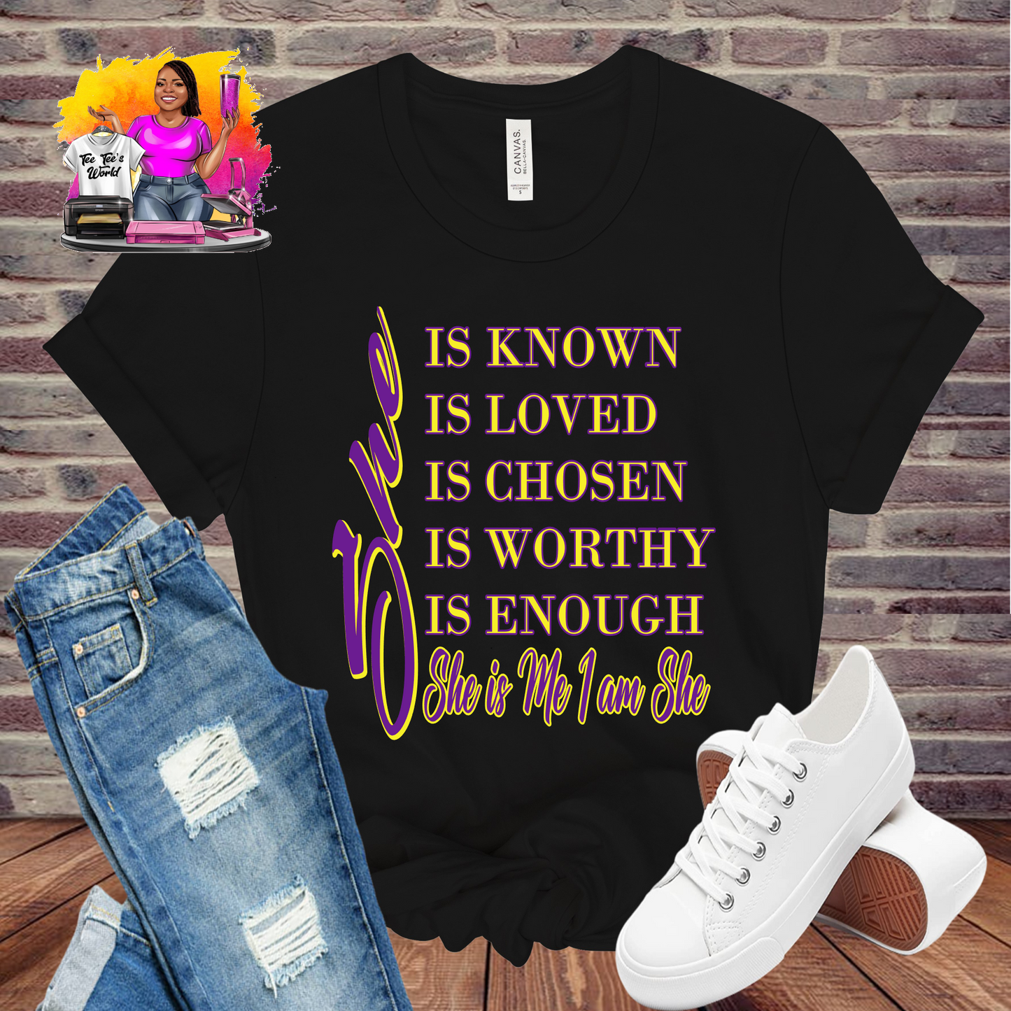 She Is PNG, SVG (Silhouette), Mockup