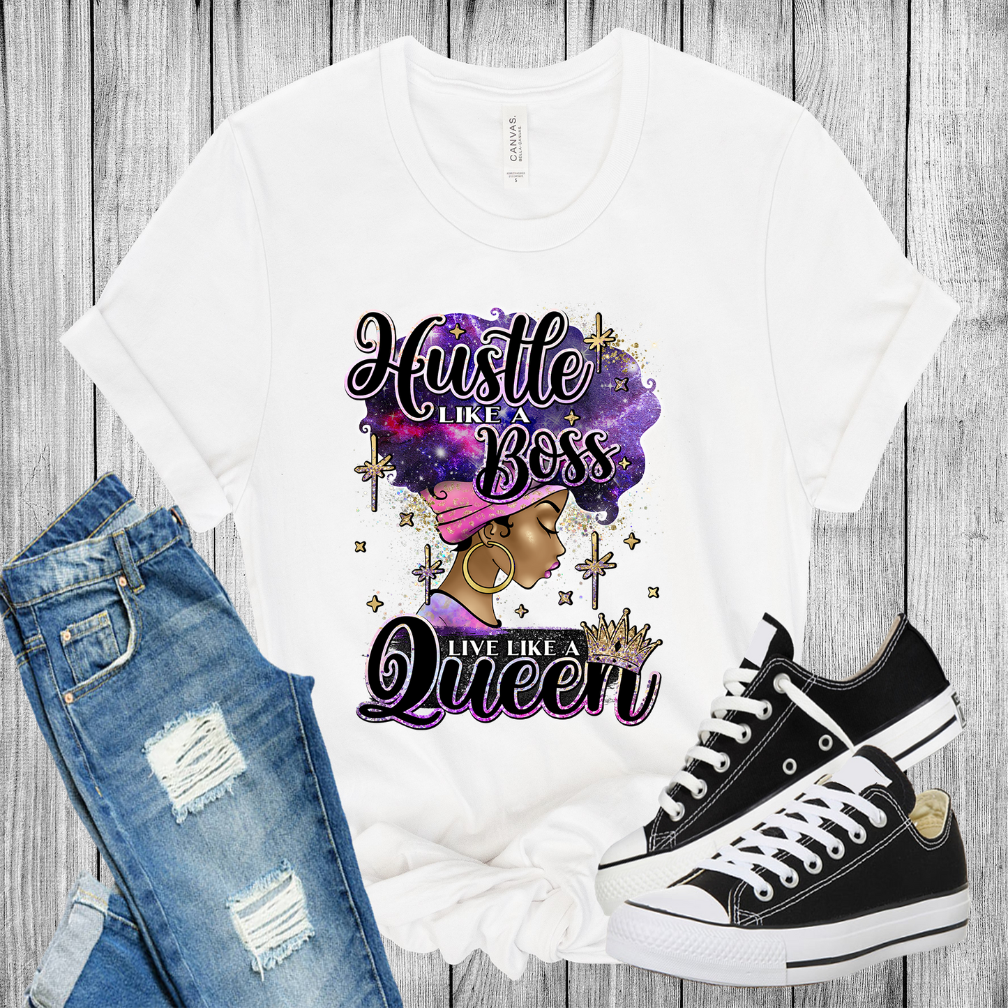 SUBLIMATION TRANSFERS ONLY Hustle Like A Boss (Purple)