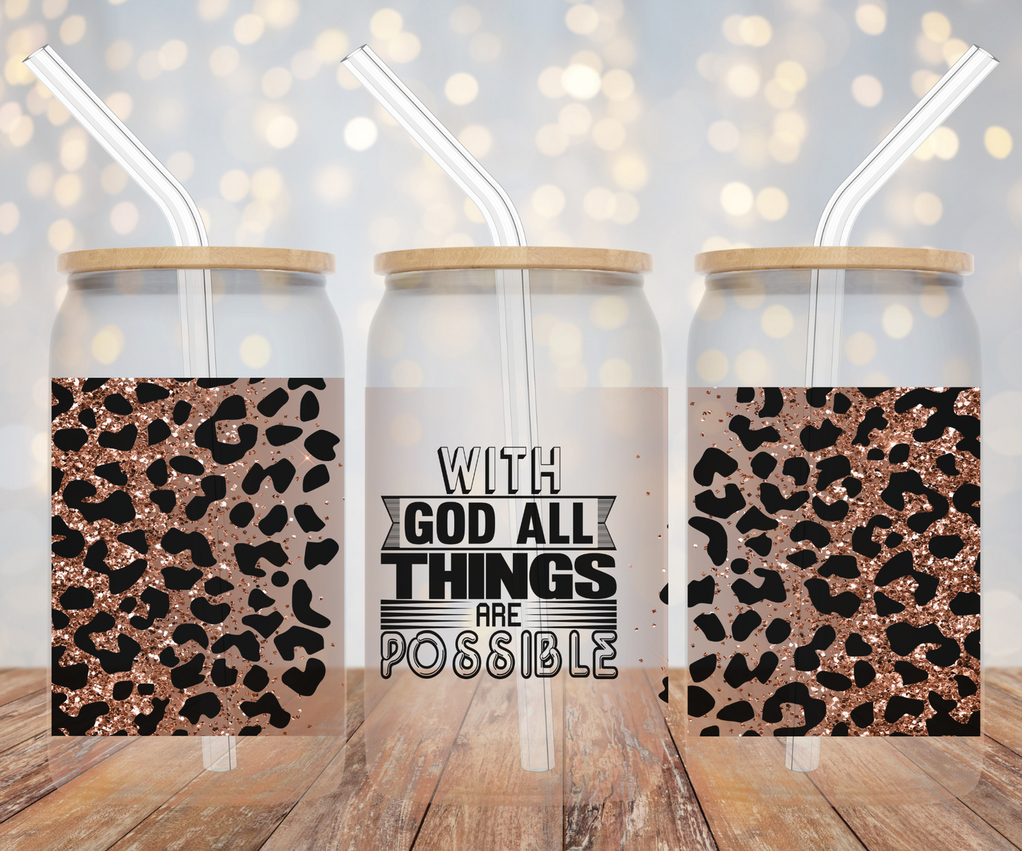 With God All Things Are Possible UV DTF Wraps ONLY