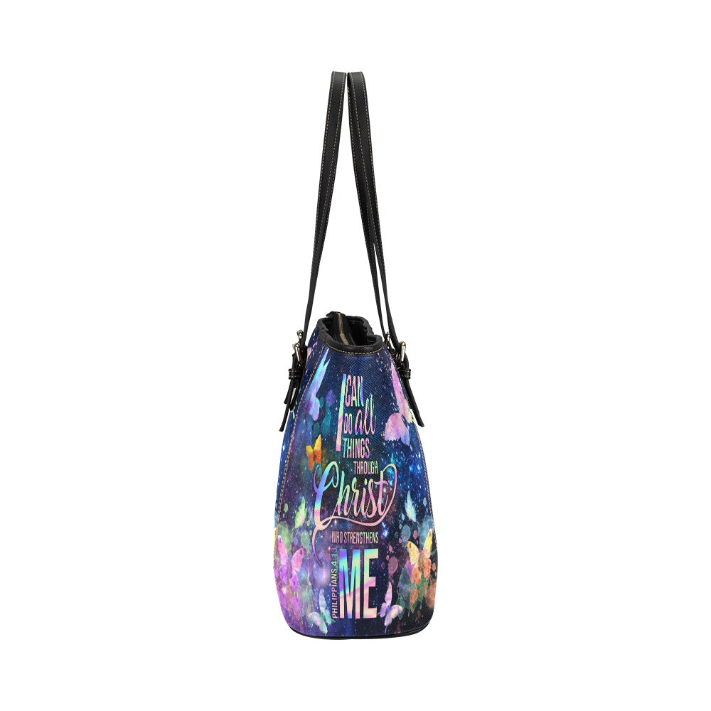 Christian-Bible-DS-1 Leather Tote Bag/Large (Model 1640)
