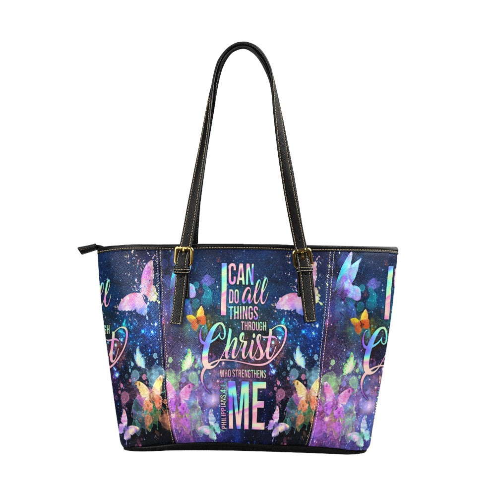 Christian-Bible-DS-1 Leather Tote Bag/Large (Model 1640)