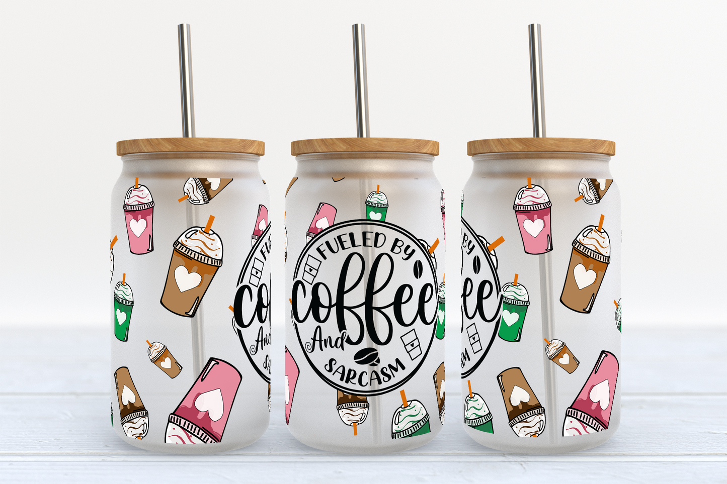 Fueled By Coffee UV DTF Wrap
