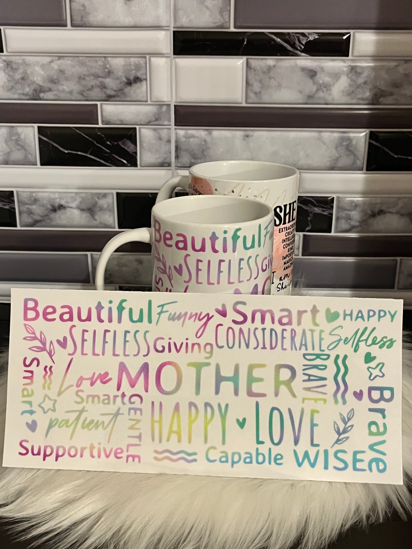 Mother Quote UV DTF Wraps ONLY