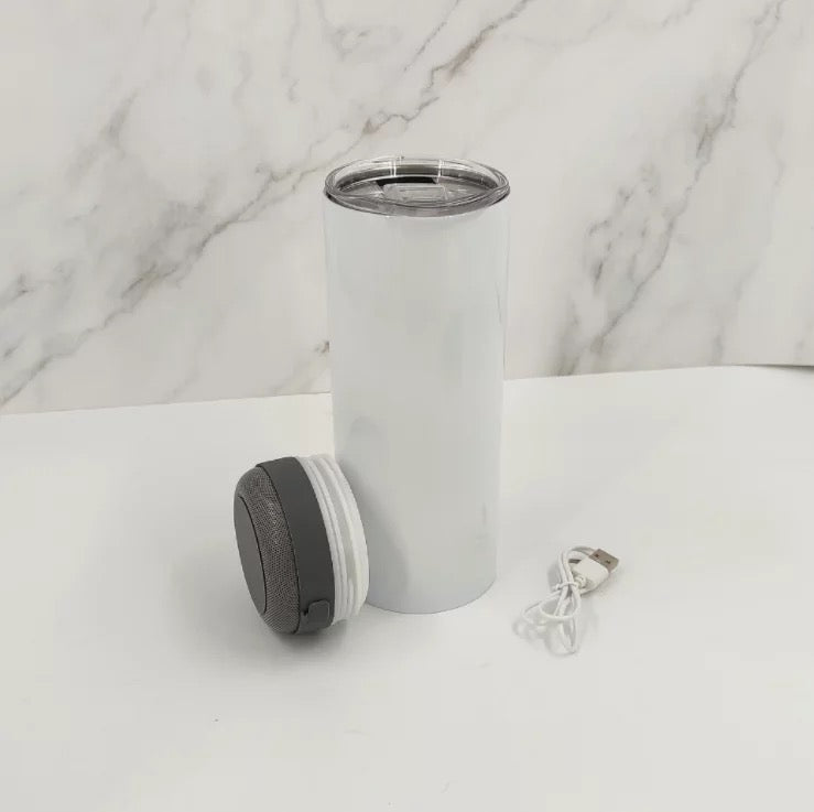 20oz Blank Sublimation Bluetooth Speaker Tumbler